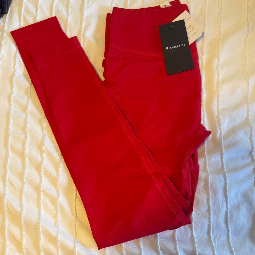Fabletics Bold Red Active Leggings